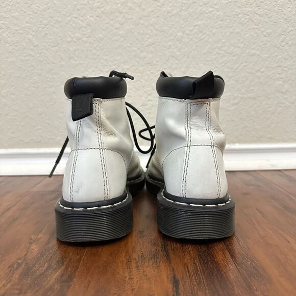 DR. MARTENS 939 White Smooth Leather High Top Boots - Picture 8 of 11
